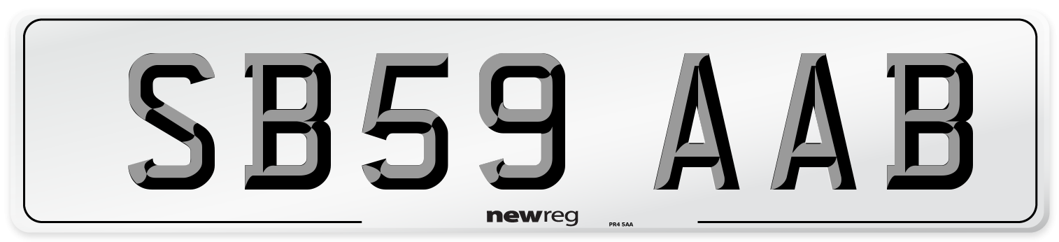 SB59 AAB Number Plate from New Reg